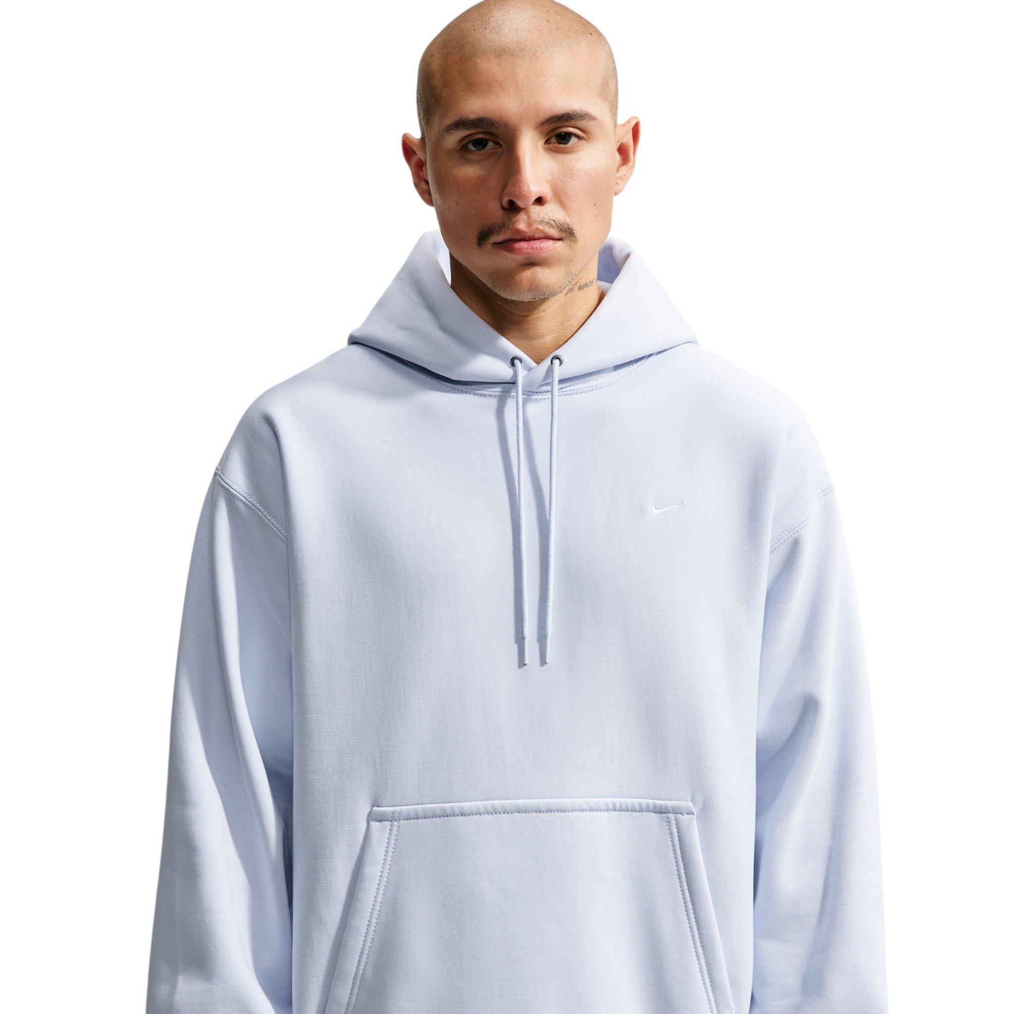 Nike Men's Solo Swoosh Pullover Hoodie - Football Grey/White - GREY/WHITE